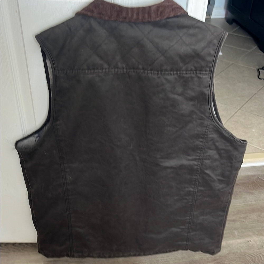 Men's Brown Vest by Mountain and Isles Cracker Barrel large new with tags - Picture 4 of 7
